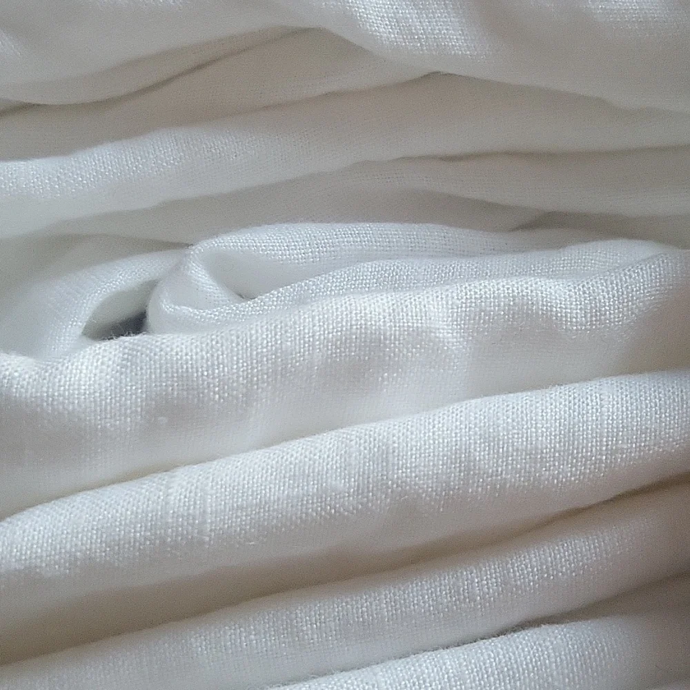 ❤️BUY 2 GET 1 FREE West Elm European Flax Linen Sheet Set White, King